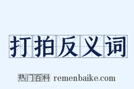 打拍反义词是什么意思的图片